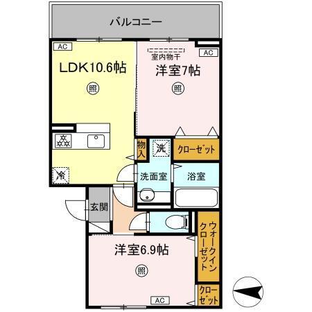 グランフォレスト大江（302） 間取り図画像
