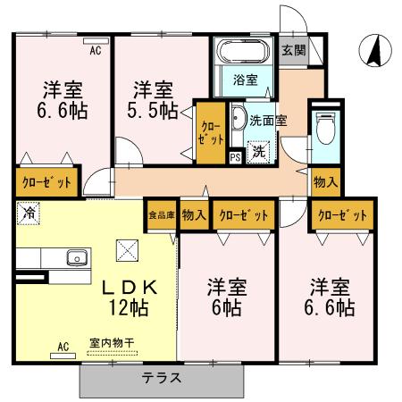 ラ・フォンテ　A棟（101） 間取り図画像