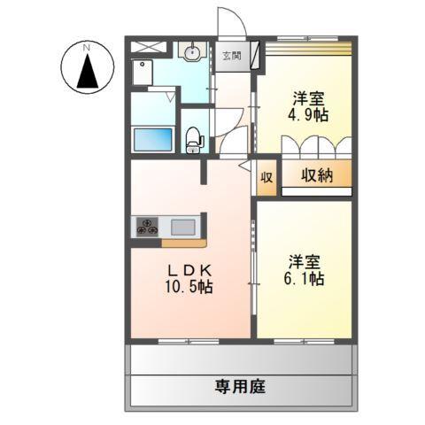 ヴァン・ベール居島 間取り図画像