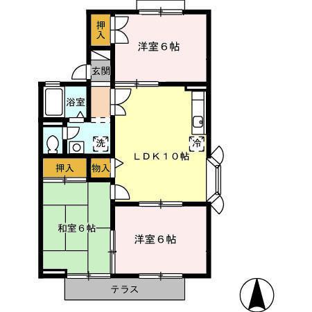 ファミール蓮台寺　A棟（101） 間取り図画像