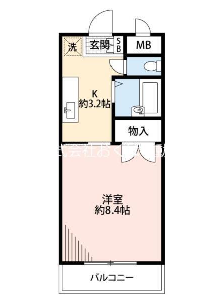 シャトレ新町II（506） 間取り図画像