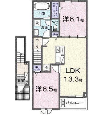 リスティフェルトＢ（205） 間取り図画像