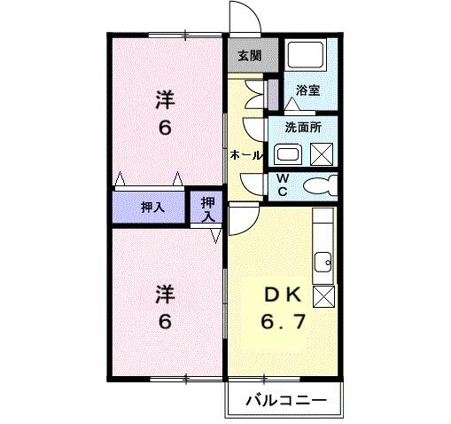 エクレール山本（202） 間取り図画像