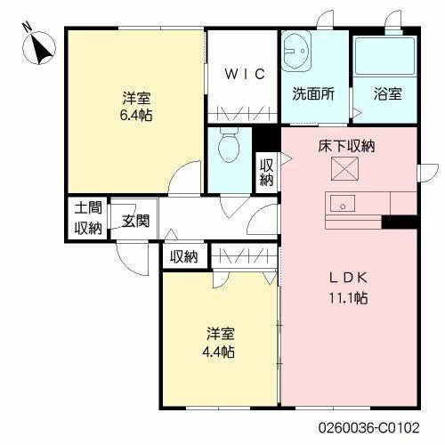 シャトーグローリー　Ｃ棟（102） 間取り図画像