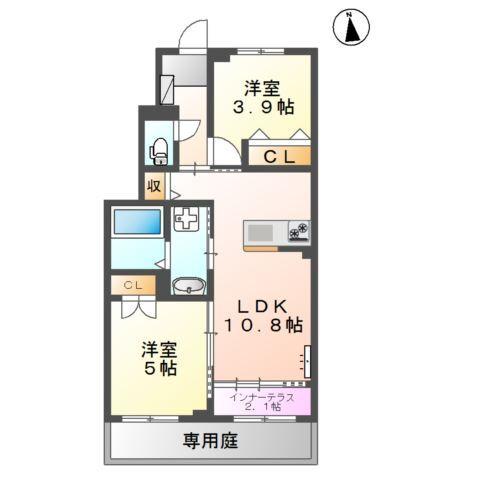 ビータス益城 間取り図画像