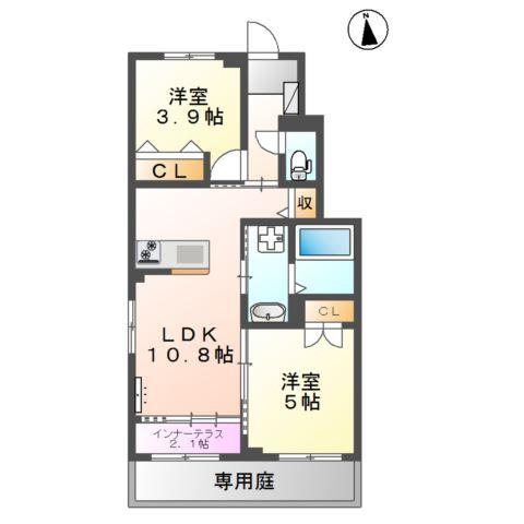 ビータス益城 間取り図画像