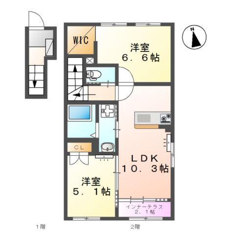 ビータス益城 間取り図画像