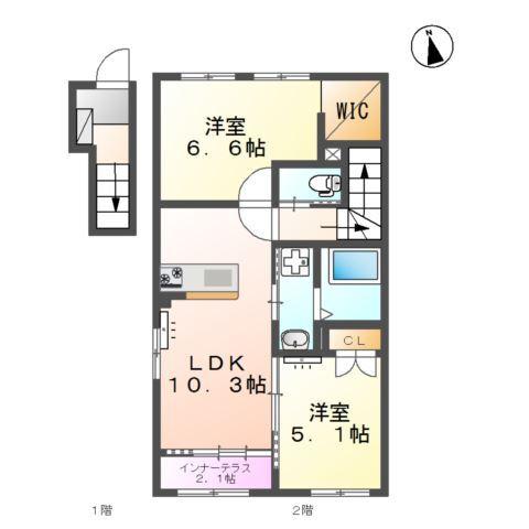 ビータス益城 間取り図画像