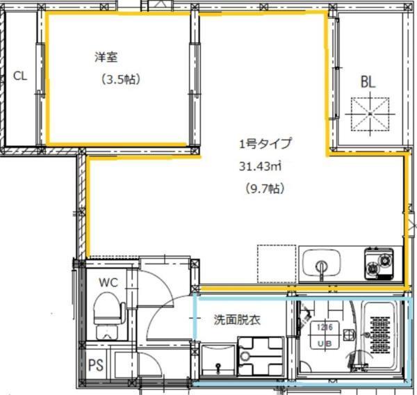 REGALEST健軍I（101） 間取り図画像