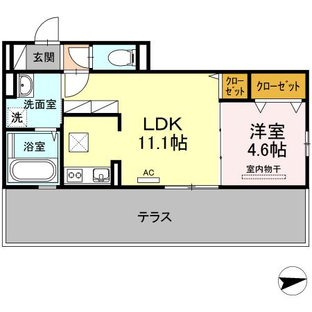 ネクサス黒髪桜坂（102） 間取り図画像