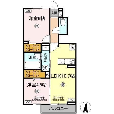 サンメゾン国府　A棟（101） 間取り図画像