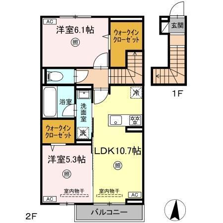 サンメゾン国府　A棟（203） 間取り図画像
