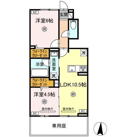 サンメゾン国府　B棟（103） 間取り図画像
