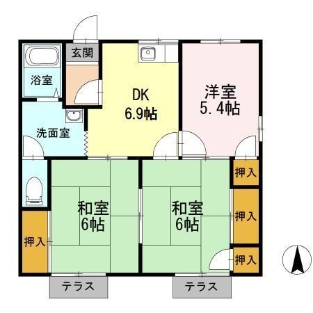 ファミール須屋　B棟（102） 間取り図画像