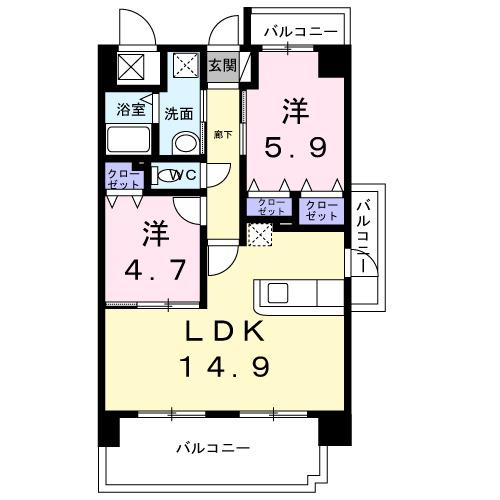 Ｍ．Ｅｔｅｒｎａｌ　Ｐｌａｃｅ（706） 間取り図画像