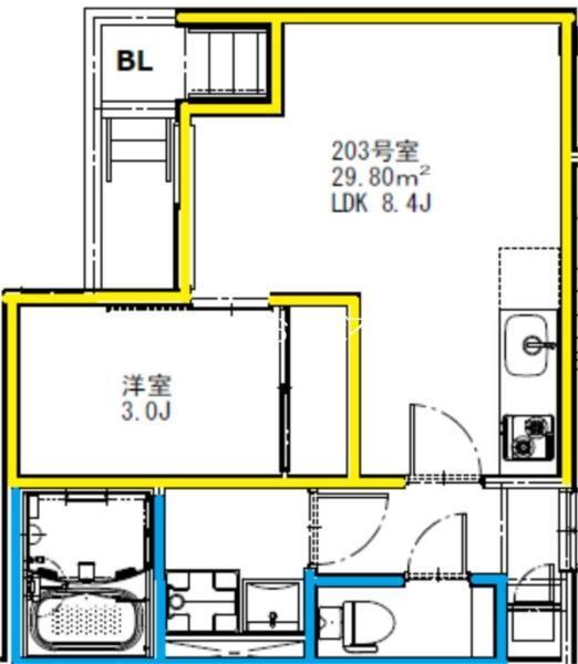 GRANDTICオルゲント4号（203） 間取り図画像