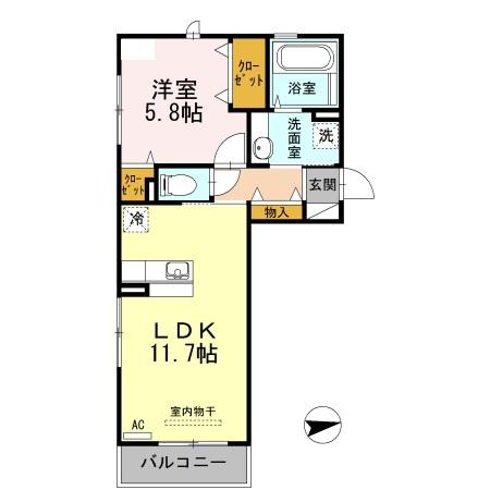 アザックひらた（203） 間取り図画像