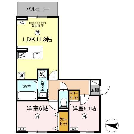 シャルマン12（305） 間取り図画像