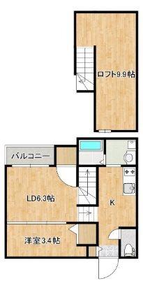 コアスクエアII（203） 間取り図画像