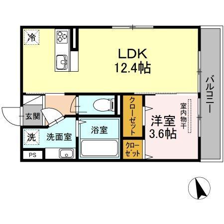 アクシス島崎（201） 間取り図画像