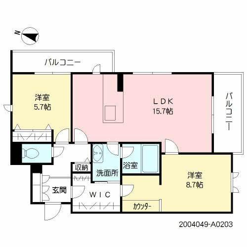 ＢＥＲＥＯ大江（203） 間取り図画像