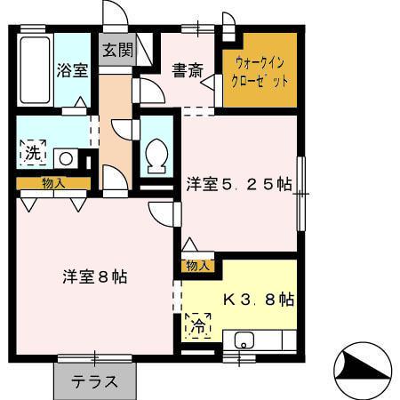 ヴェルドミール山ノ神Ⅲ（101） 間取り図画像