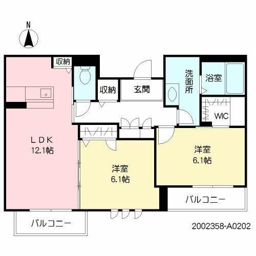グレイス・ヴィラ水前寺（202） 間取り図画像