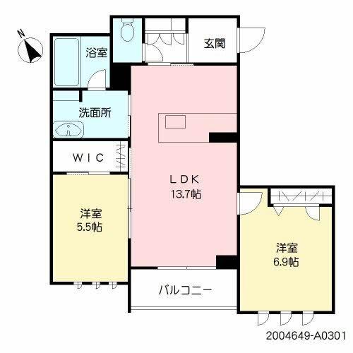 ＲＩＣＣＯ藤崎宮（301） 間取り図画像