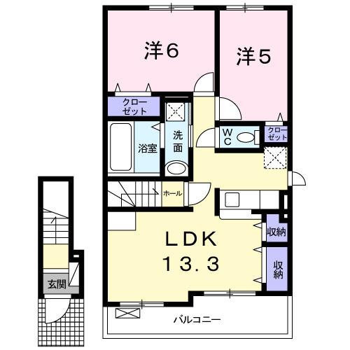 ゼファー桜木Ⅱ（202） 間取り図画像