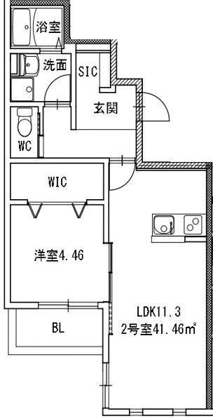 ノヴァイフ黒髪（102） 間取り図画像