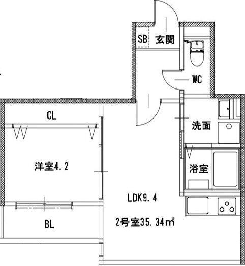 フォレスト渡鹿（203） 間取り図画像