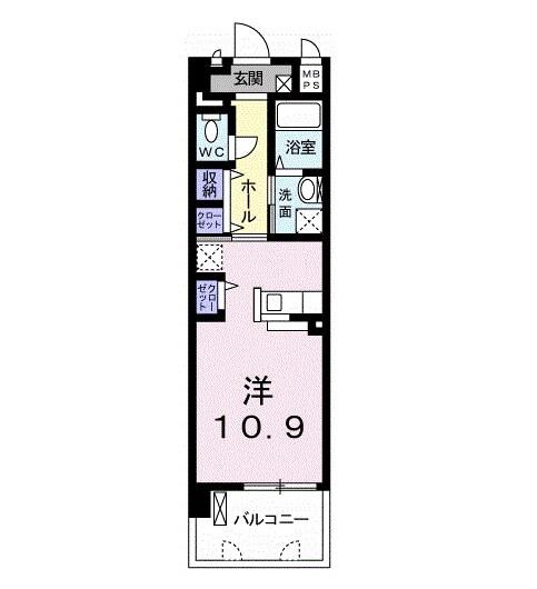 Ｓｏｌ　Ｌｅｖａｎｔｅ　国府（402） 間取り図画像