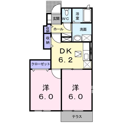 フォンターナ　Ａ（101） 間取り図画像
