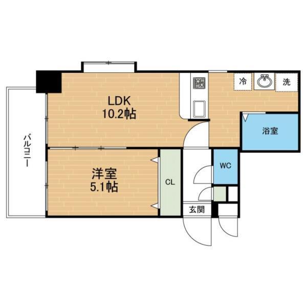 ヒーローマンション九品寺（403） 間取り図画像