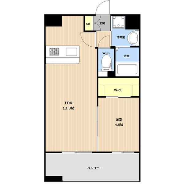 LIBTH新町EAST（201） 間取り図画像