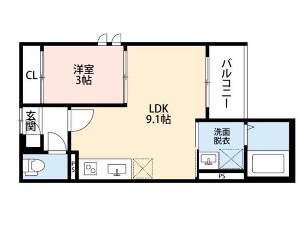 REGALEST 新大江（302） 間取り図画像