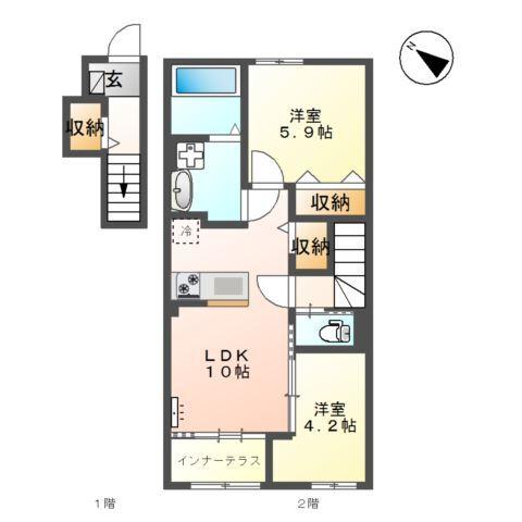 熊本市東区新外新築アパート（仮） 間取り図画像