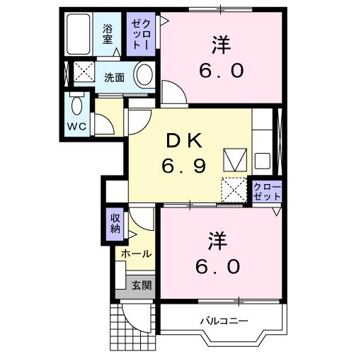 クリアネス　ＳＯＵＴＨ（103） 間取り図画像