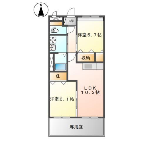 レジデンスガーデンⅡ 間取り図画像