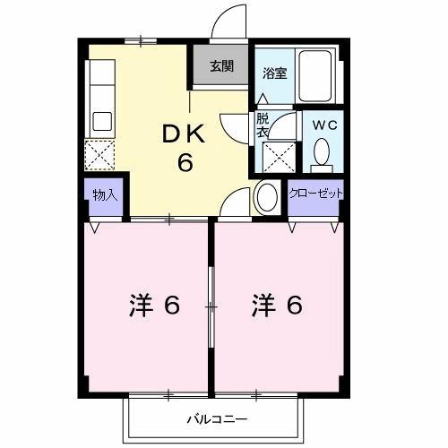 カーサウエダ（202） 間取り図画像