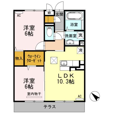 ディアコート・宙（101） 間取り図画像