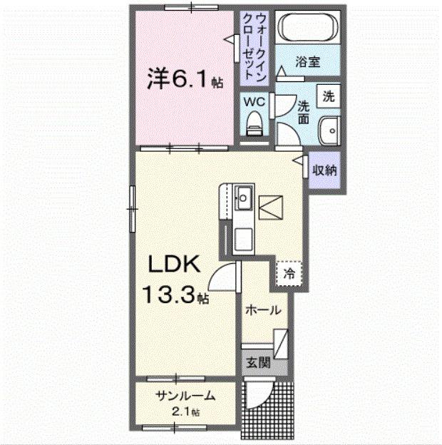 カーサ・ファミリア御幸（101） 間取り図画像