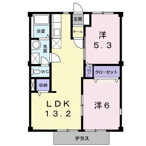 キャステール大江（101） 間取り図画像