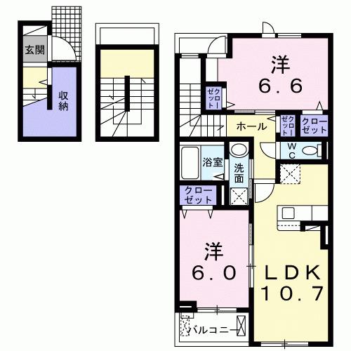 シャルマンビップⅡ（302） 間取り図画像