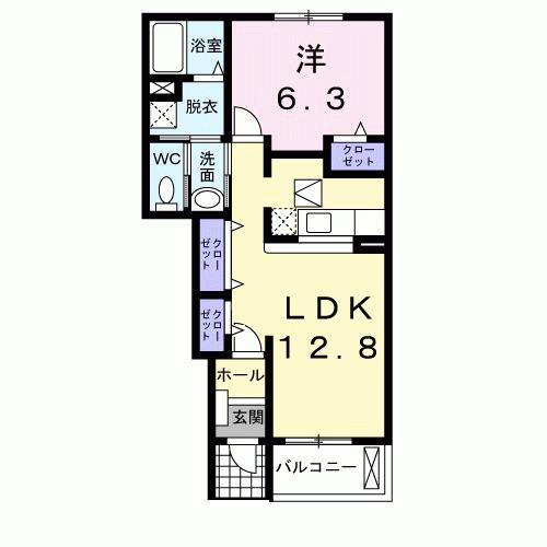 メゾンドデリエール（102） 間取り図画像