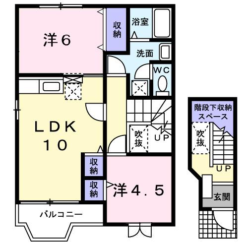 リバーサイド．Ｋ．笹原（201） 間取り図画像