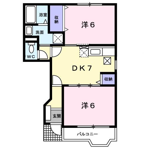 メゾンナカシマⅢＡ（105） 間取り図画像