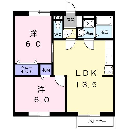 ディアコートＢ（103） 間取り図画像