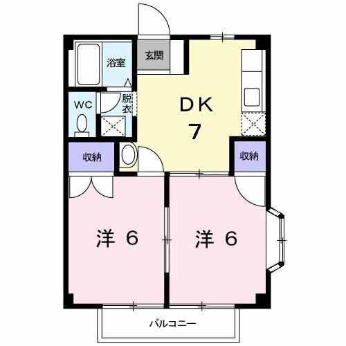 コーポシャインⅡ（201） 間取り図画像