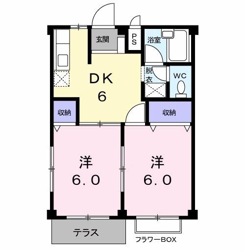 レジデンスタナカＢ（105） 間取り図画像